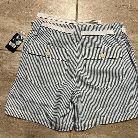 ๐๐NWT-LUCKY BRAND LINEN BLUE AND WHITE STRIPED SHORTS SZ 26๐๐ - Picture 2 of 11